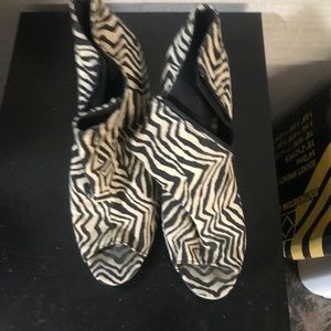 Womens zip up open toe heels